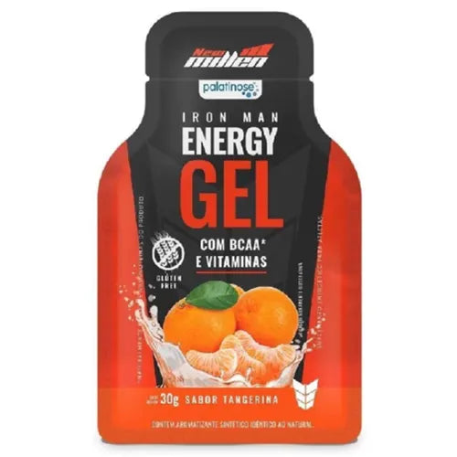 Iron Man Energy Gel c/BCAA 10x30g Tangerina | New Millen
