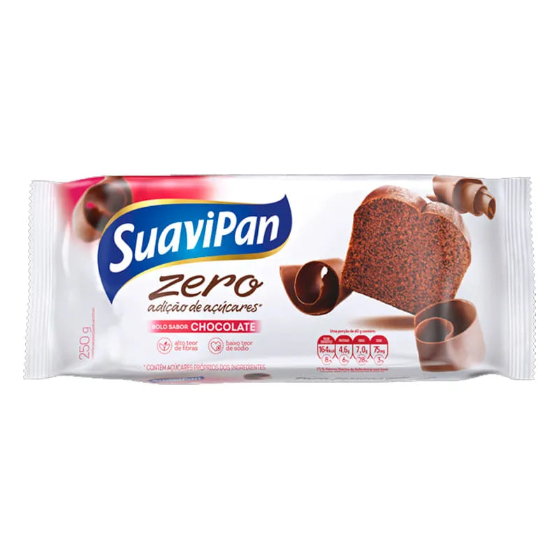 Bolo Chocolate Zero Açúcar 250g Suavipan