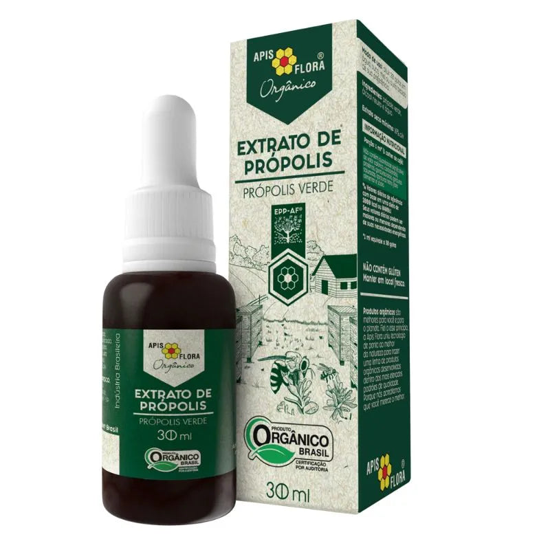 Extrato de Própolis Verde Orgânico 30 mL - BR, Extrato de Própolis Orgânico Apis Flora
