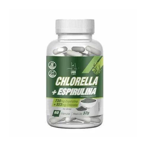 Chlorella + Espirulina (730mg Esp/323mg Chl) 60 cápsulas | Health Labs