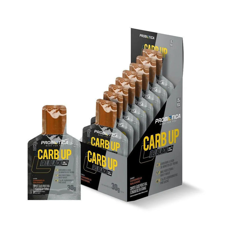 CARB UP GEL BLACK 10X30G CARAMELO SALGADO
