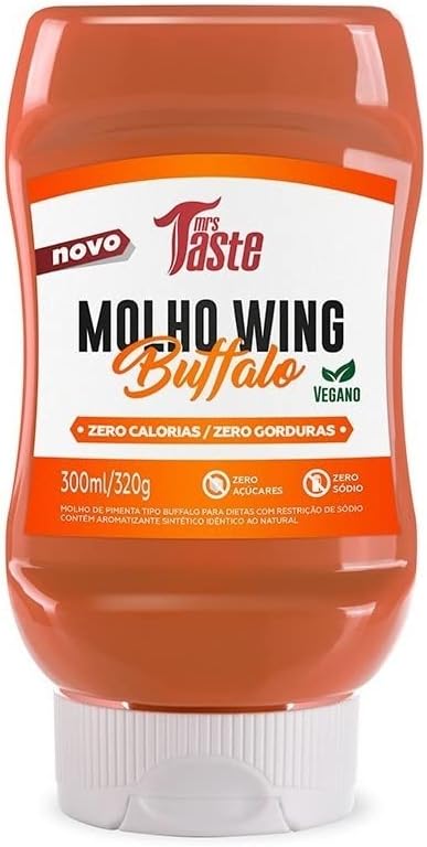Mrs Taste Molho Zero Sódio E Zero Calorias - Sabores Molho Wing Buffalo (320G)