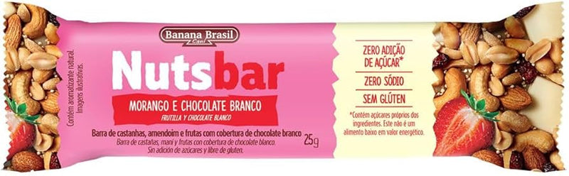 BAR.MINI NUTS ZERO ACUC.22X15G CHOC.BRANCO