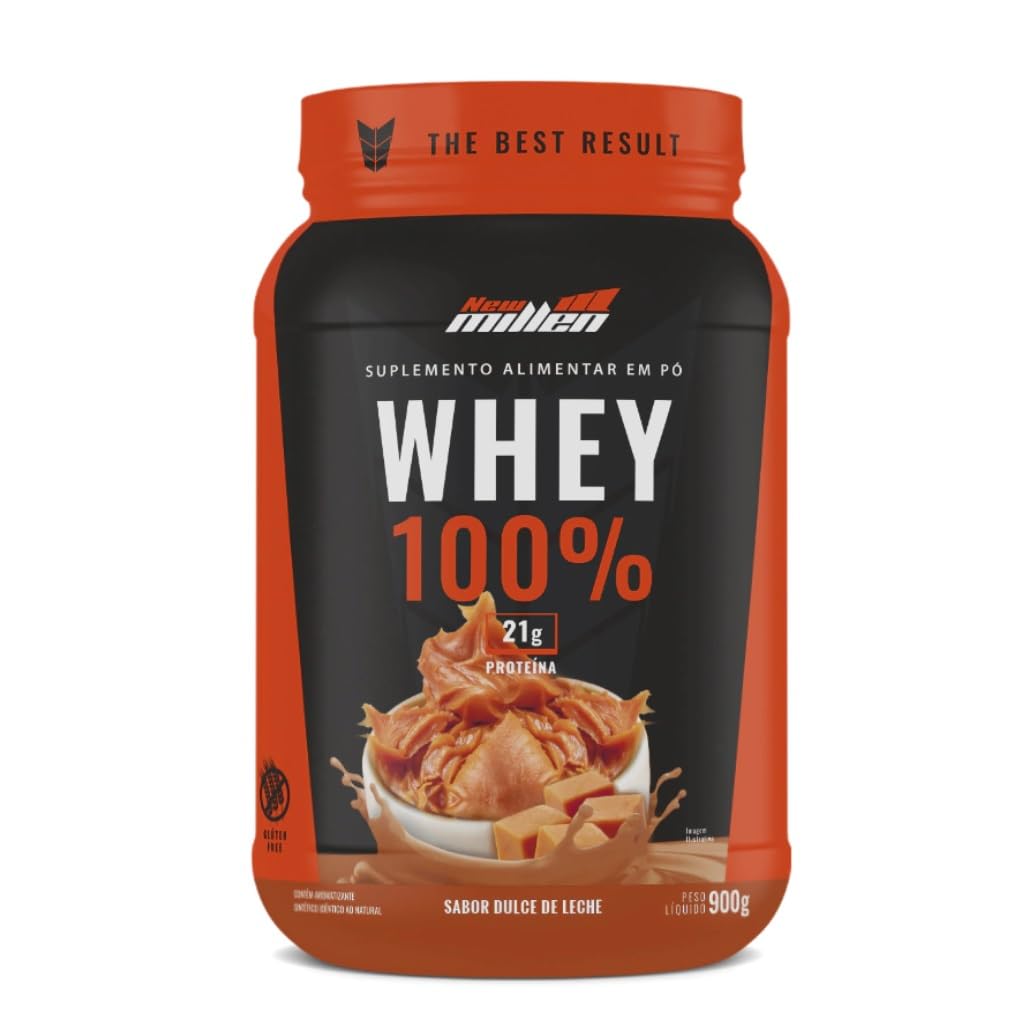 Whey 100% Pote 900g Doce de Leite - New Millen