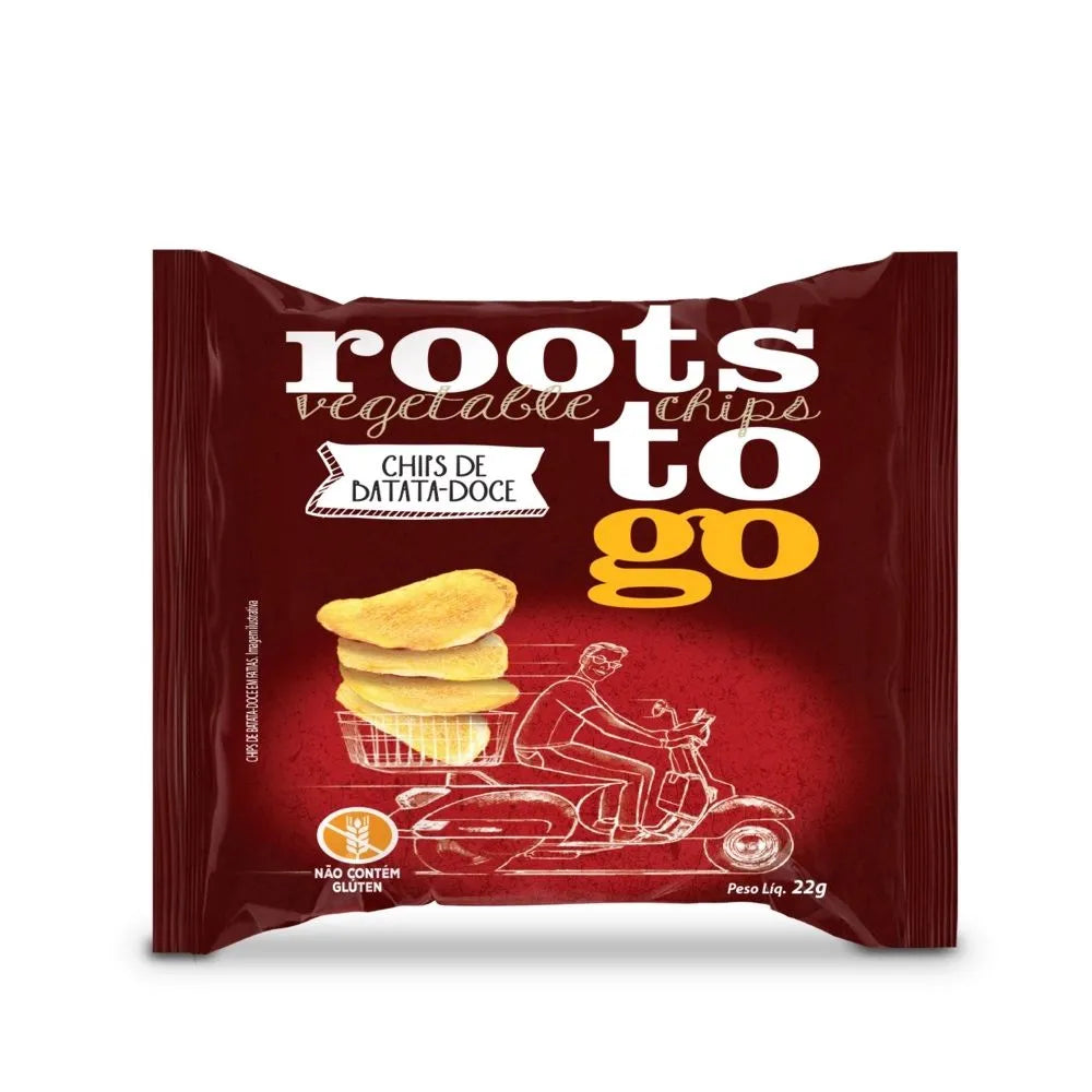 Chips de Batata Doce Vegano 22g sabor Sweet Potato | Roots To Go