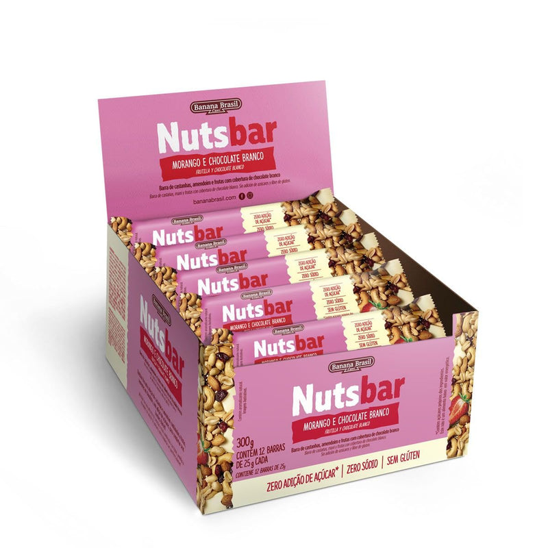 BAR.MINI NUTS ZERO ACUC.22X15G CHOC.BRANCO