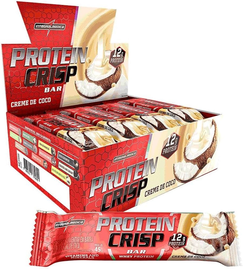 Protein Crisp Integralmedica 12 Unidades 45g Creme de Coco