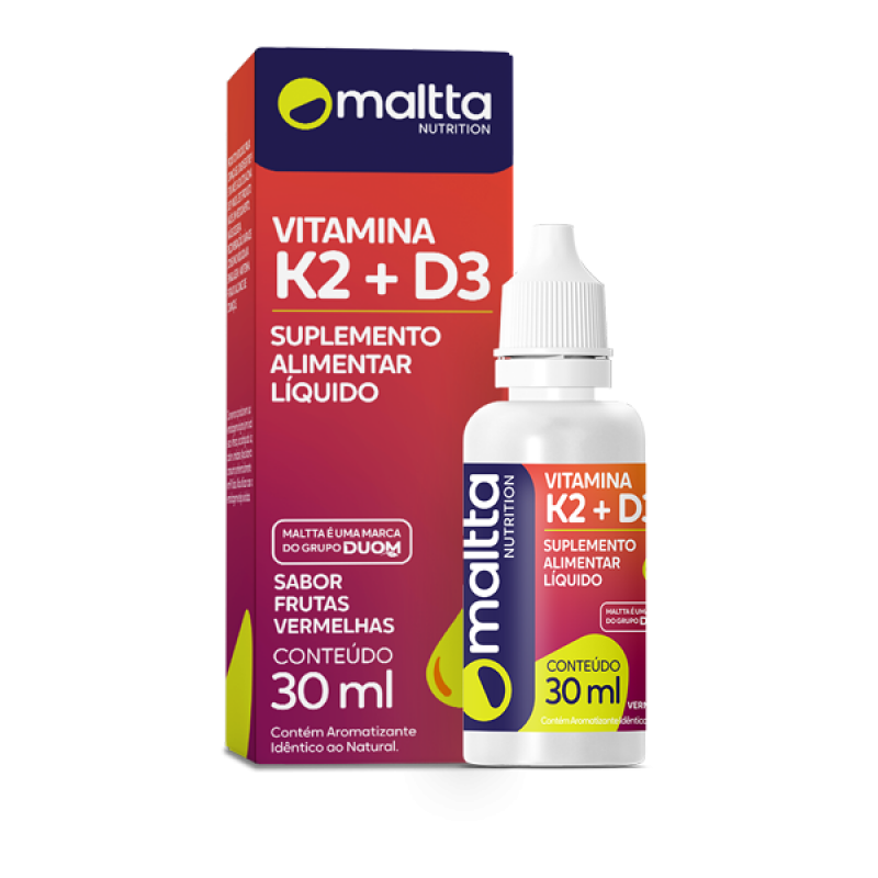 Vitaminas K2 + D3 em Gotas 30ml | Maltta
