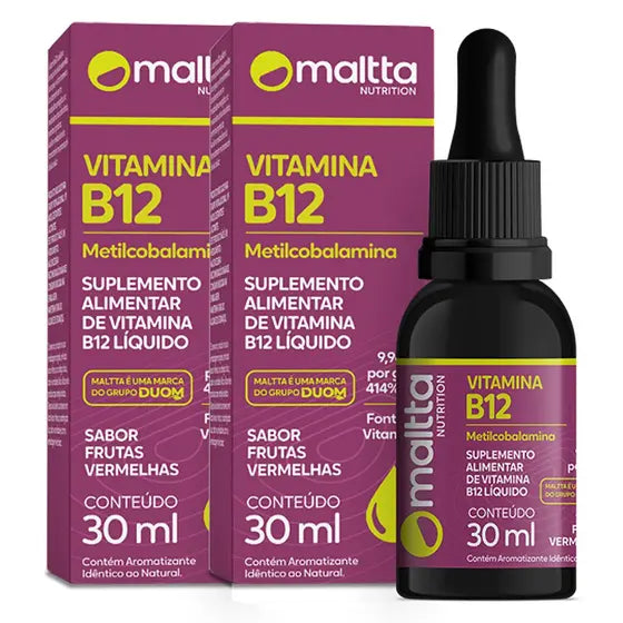 VITAMINA B12 GOTAS 30ML FRUT.VERMELHAS | Maltta