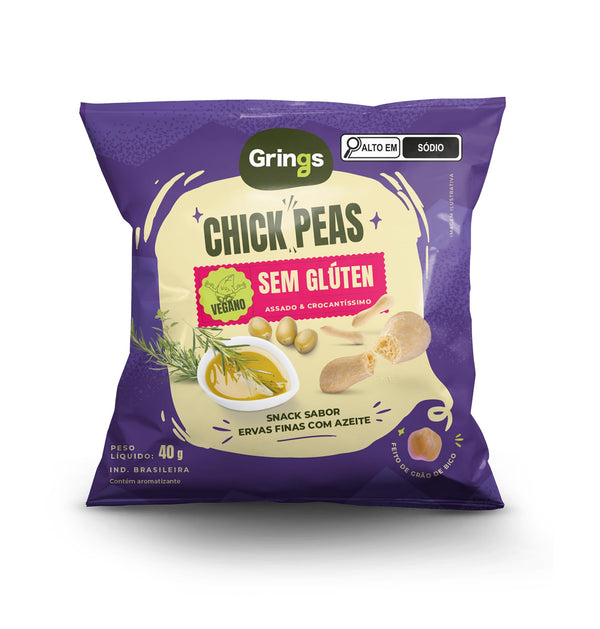 SNACK CHICK PEAS VEGANO S/GLUTEN 40G ERVAS FINAS C/AZEITE