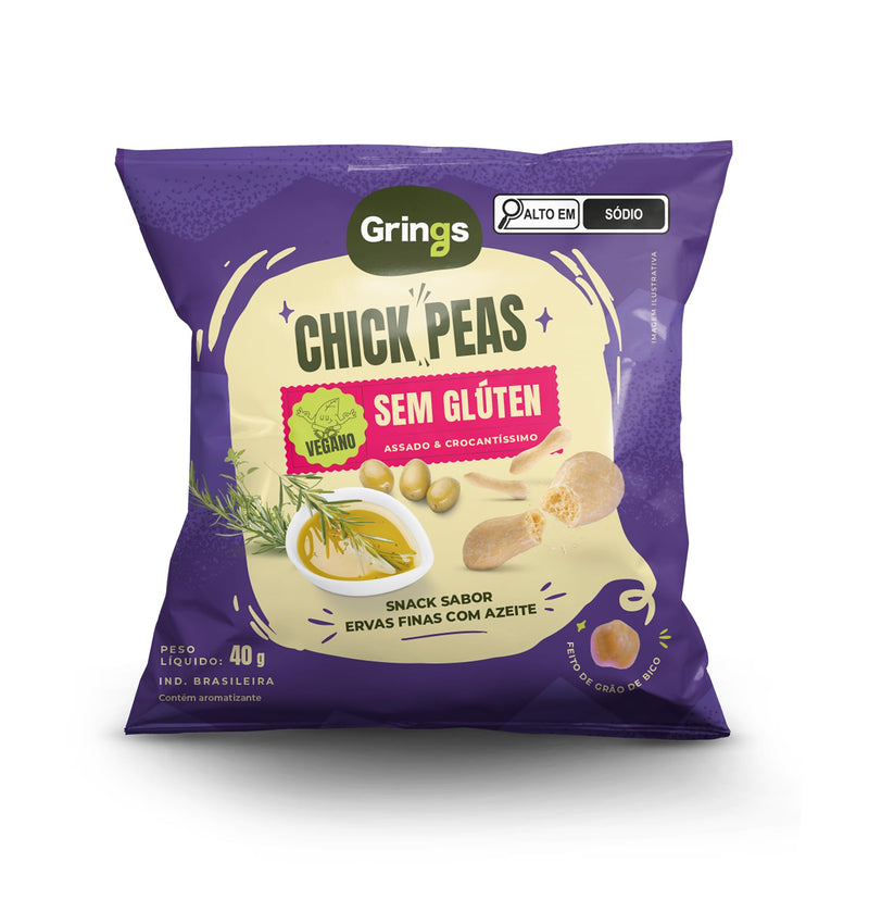 SNACK CHICK PEAS VEGANO S/GLUTEN 40G ERVAS FINAS C/AZEITE