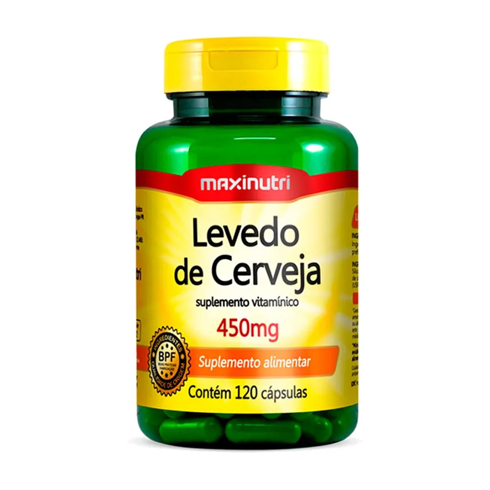 Levedo de Cerveja 450mg 120 cápsulas | Maxinutri