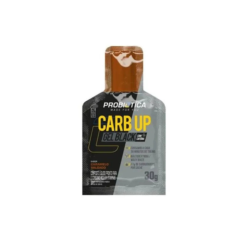 CARB UP GEL BLACK 10X30G CARAMELO SALGADO