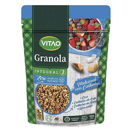 Granola Int.Zero Acuc.Vegano 250G Trad.C/Castanhas Vitao