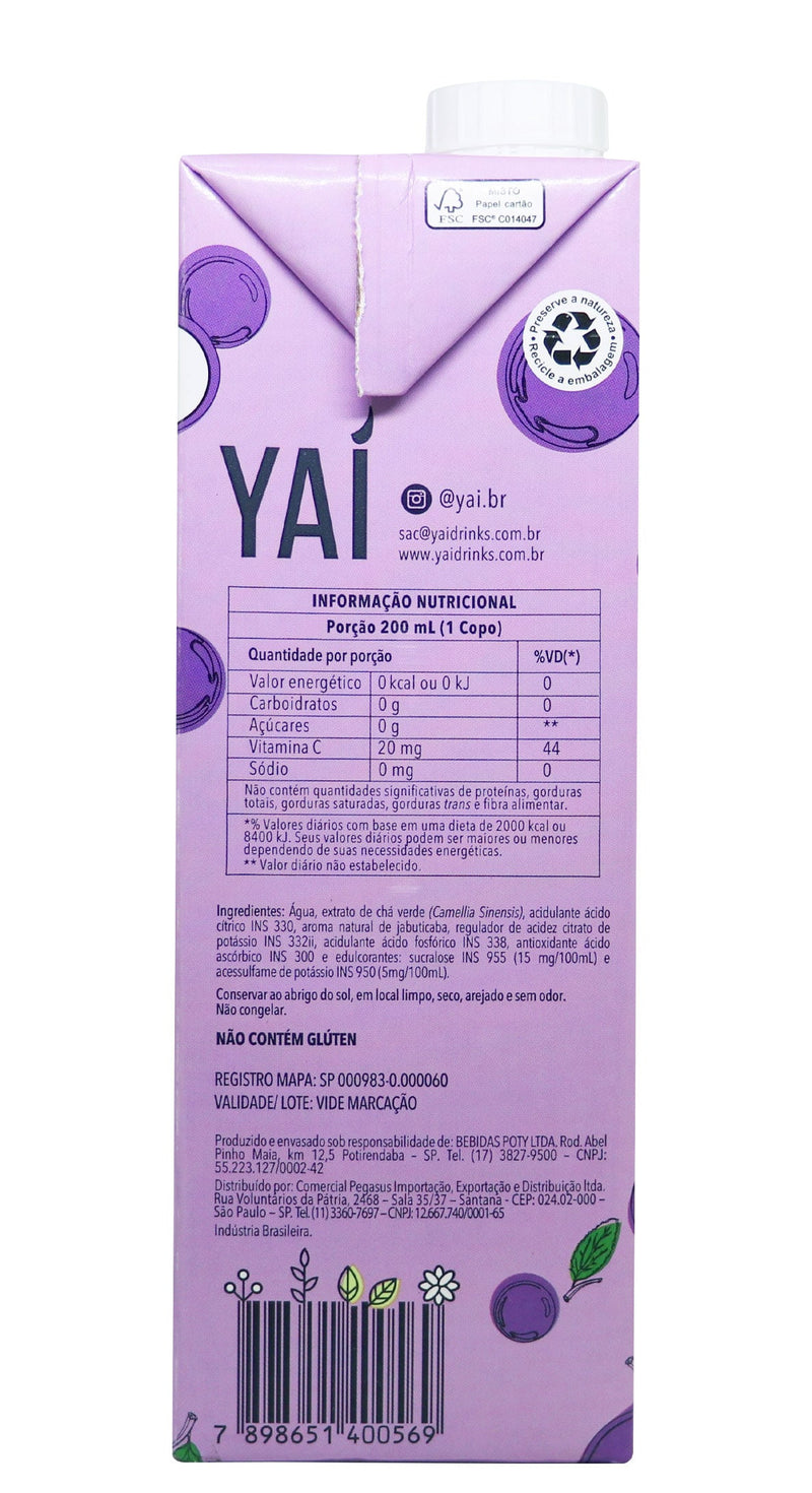 Chá Verde Jabuticaba 1L Yaí­