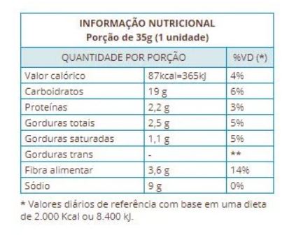 Bolinho Vegano Maçã C/Canela Zero Açúcar 12 unidades 35g Suavipan