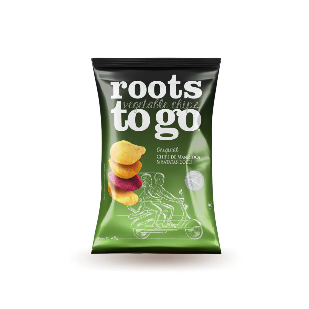 Chips de Mandioca e Batata Doce 45g Roots To Go