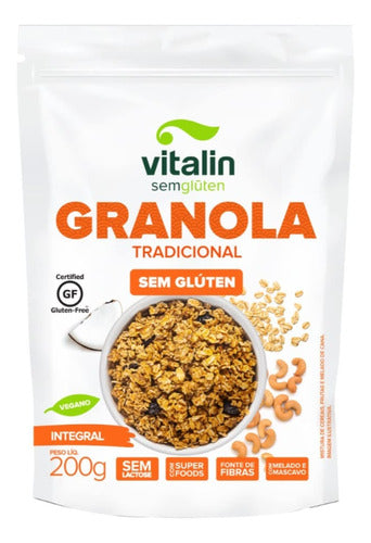 Granola Tradicional Integral Sem Glúten Vitalin 200g
