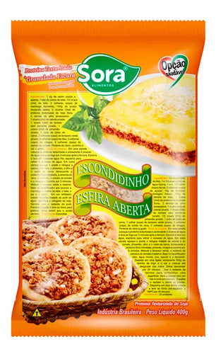 Proteí­na Texturizada Soja Vegana Escura Sora 400g