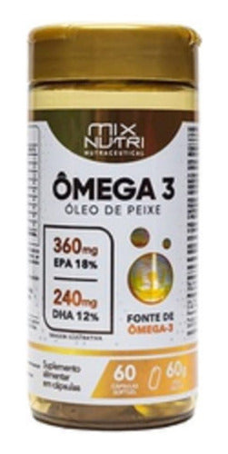 Ômega 3 Óleo De Peixe (60 Softcaps) - Mix Nutri