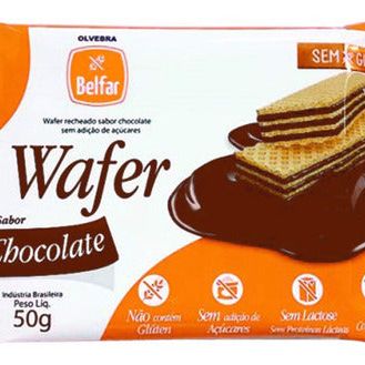 Wafer Belfar Sabor Chocolate 50g