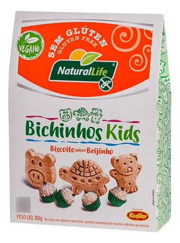 Biscoito Kids Bichinhos Beijinho S/Glúten 80g Natural Life