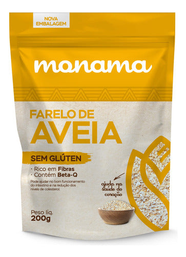 Farelo De Aveia Sem Glúten Saudável Monama 200g