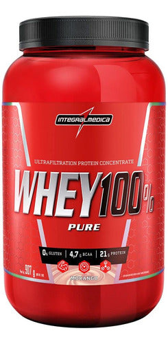 Whey 100% Pure 900g Integralmedica - Morango