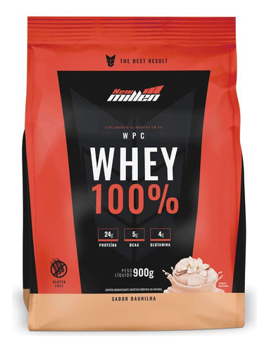 Whey 100% Refil, New Millen, Baunilha 900g