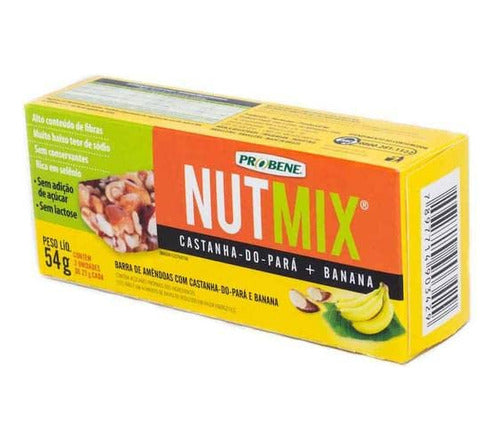 Barra Nutmix Cast.Do Para e Banana 2 unidades 27g Probene