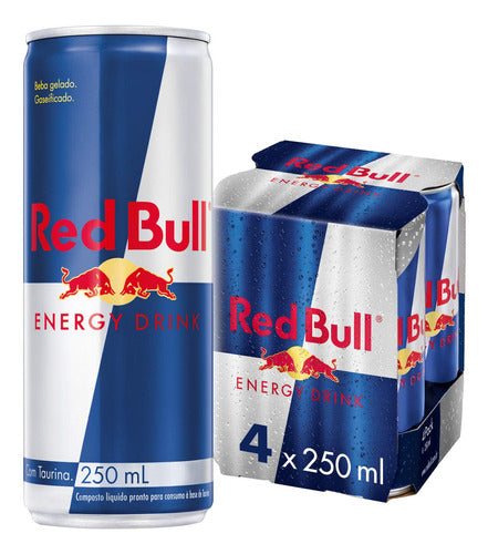Energético Red Bull Energy Drink, 250ml (4 Latas)