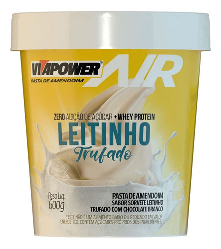 Pasta De Amendoim - 600g Leitinho Trufado - Vitapower Air