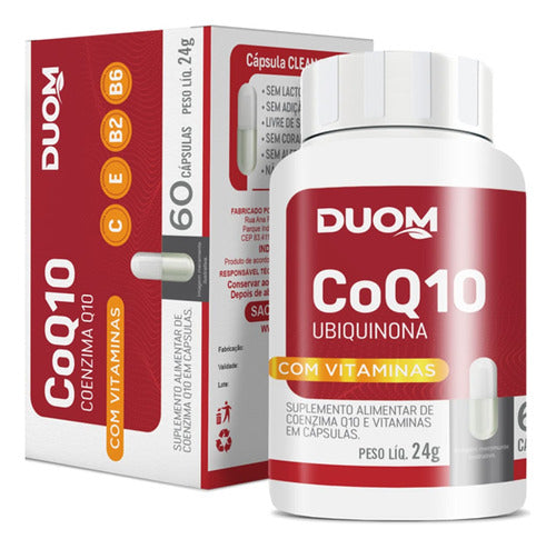 Coenzima Q10 Ubiquinona + Vitaminas C E B2 B6 60 Caps  Duom