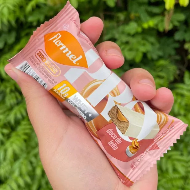 Barra De Proteína Flormel Sabor Doce De Leite Zero 420g 12un