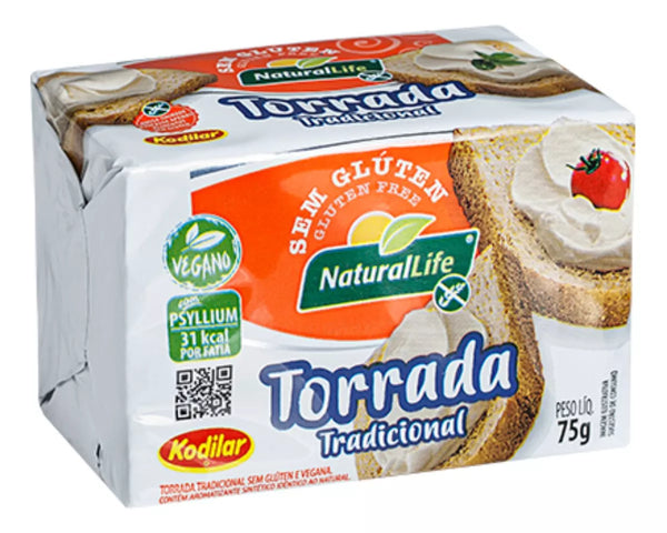 TORRADA COM PSYLLIUM SEM GLÚTEN VEGANA 75G TRAD