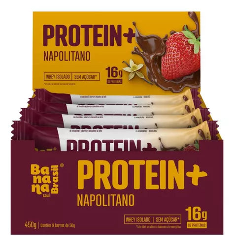 Barra Tudo Protein 9x50g sabor Napolitano | Banana Brasil
