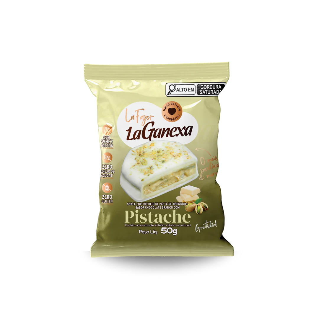La Fajor Zero Açúcar/Glúten 12x50g Pistache | La Ganexa