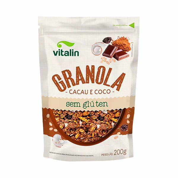 GRANOLA  INTEGRAL VEGANO S/GLUTEN 200G CACAU/COCO