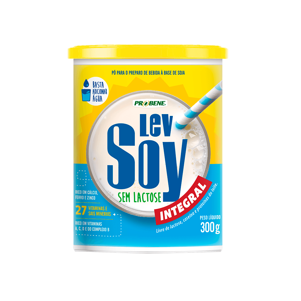 Leite de Soja Lev Soy Integral Sem Lactose 300g | Probene