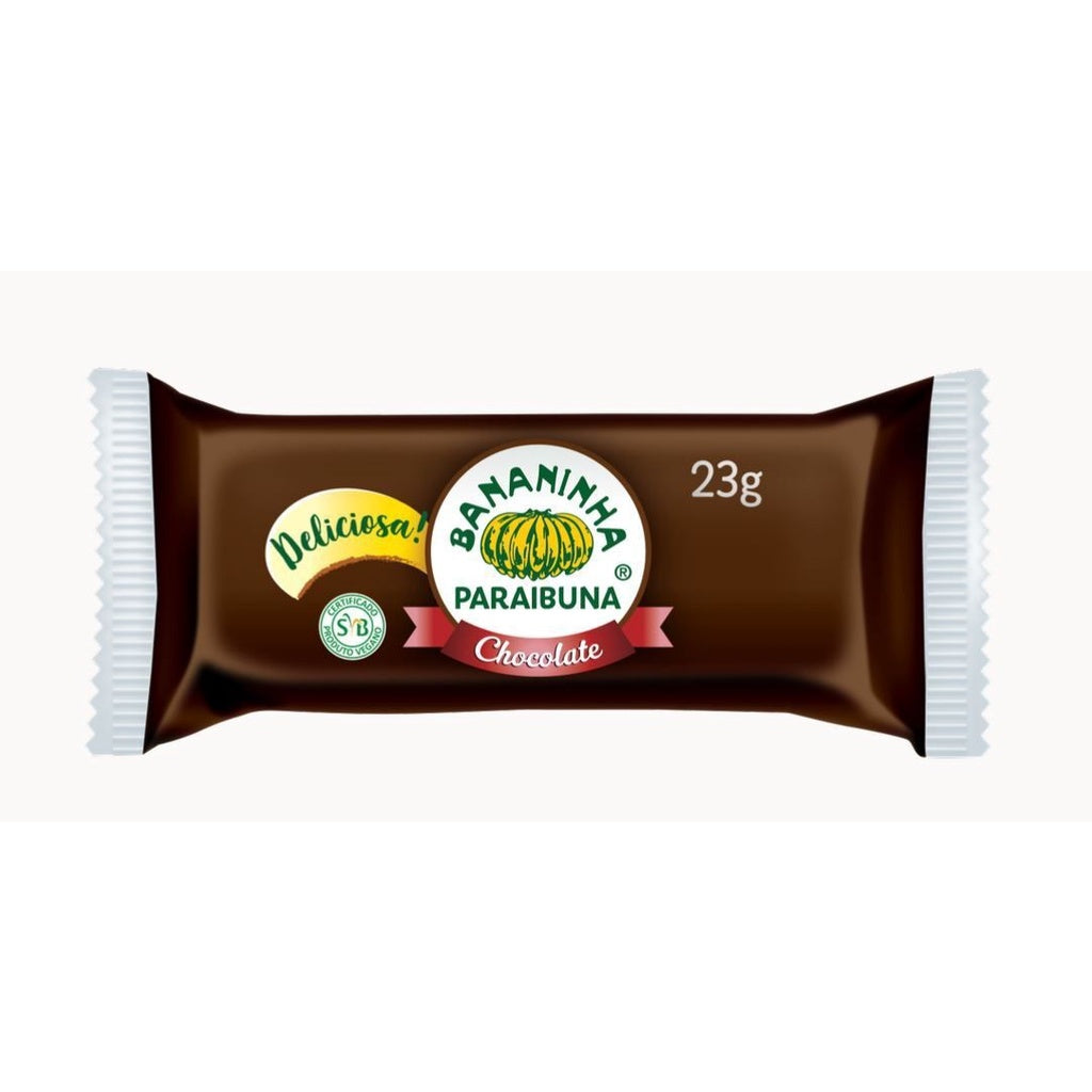 Bananinha sem Gluten com Chocolate 20 unidades 23g Bananinha Paraibuna