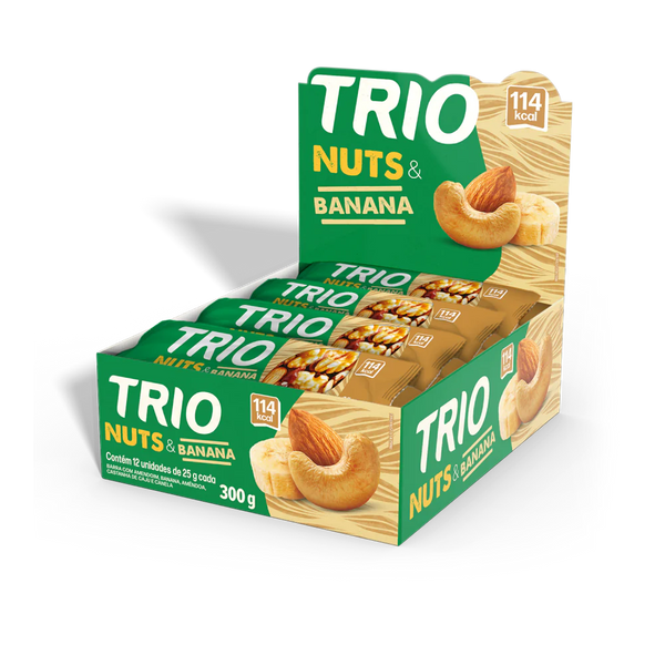 TRIO NUTS S/GLUTEN 12X25G BANANA