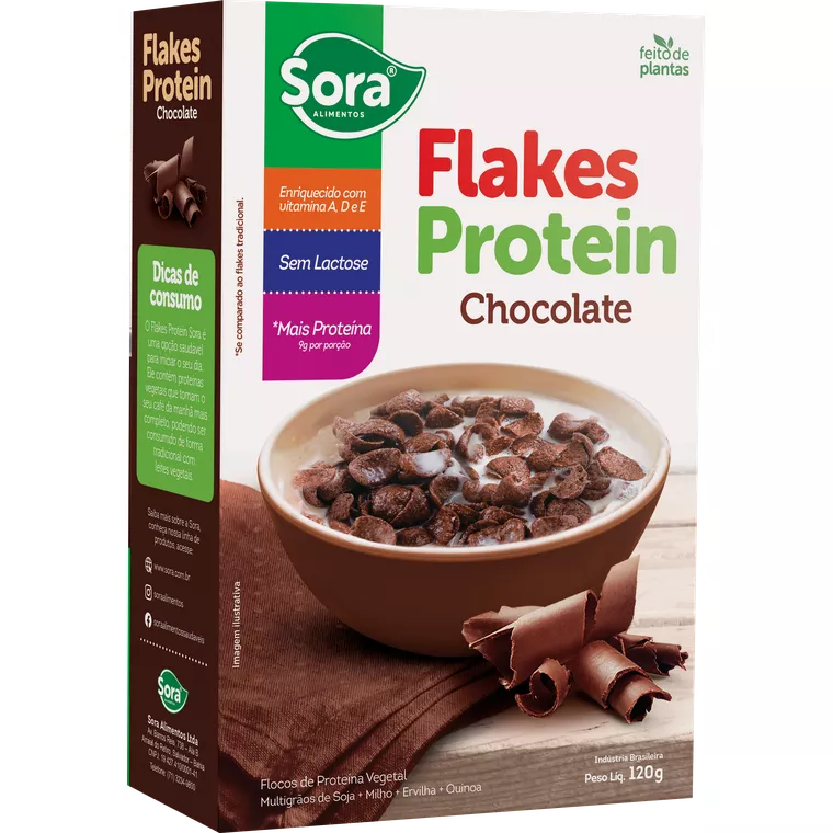 Flakes Protein 120g sabor Chocolate | Sora Alimentos