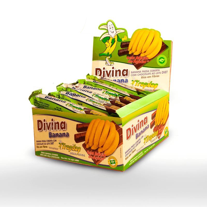Banana Sem Açucar com Chocolate Diet 24 unidades 28g Tropdan