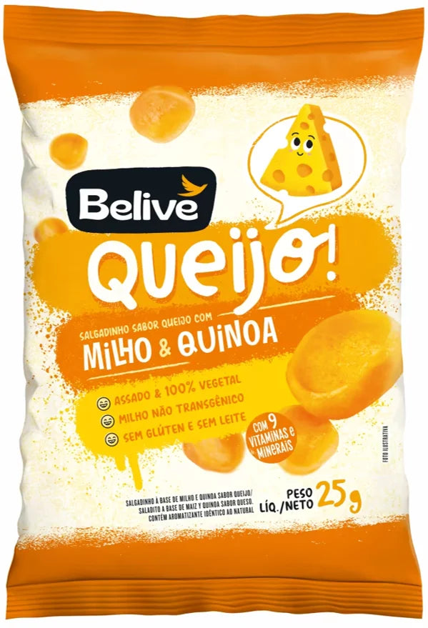 Salgadinho de Milho e Quinoa sabor Queijo 25g | Belive