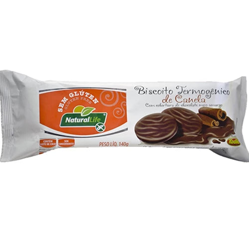 Biscoito Termogênico Canela Com Chocolate 140g Natural Life