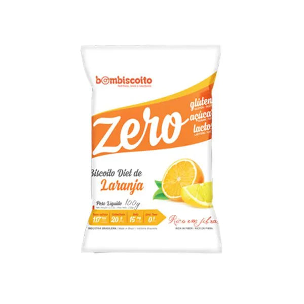 Biscoito Diet Laranja Sem Glúten/ Sem Lactose 100g Bombiscoito