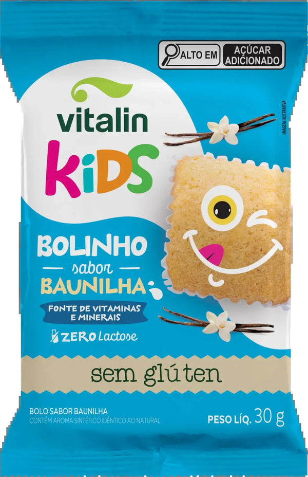 BOLINHO KIDS ZERO LAC.S/GLUTEN 08X30G BAUNILHA