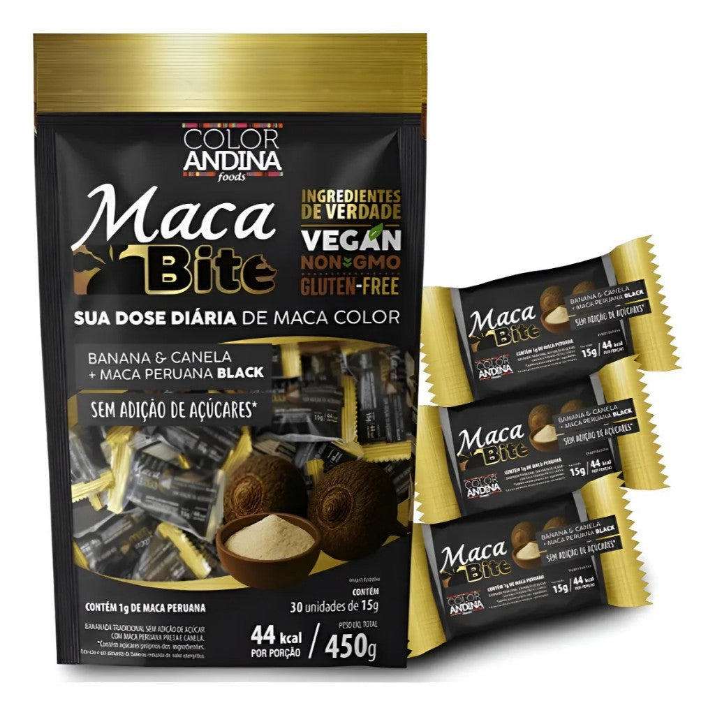 MACA BITE PROTEIN VEGAN ZERO ACU.16X40G BANANA/MACA/AMEND.