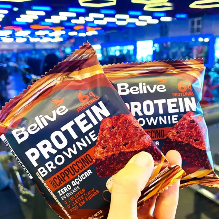 Brownie Proteico Cappuccino Zero Açúcar, Lactose e Glúten 10 unidades 40g Belive