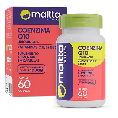 Coenzima Q10 Ubiquinona + Vitaminas C E B2 B6 60 Caps | Maltta